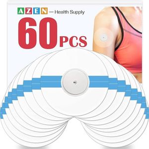 lot 33468 image: AZEN 60 Pack Freestyle Sensor Covers for Libre 2, Adhesive Patches, Waterproof Sensor Patches