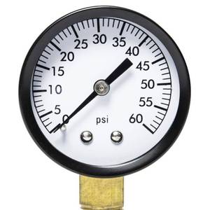 lot 33480 image: Aquatix Pro Pool Filter Pressure Gauge - Premium SpaPoolAquarium Water Pressure Gauge, 2 Dial, 0-60 Psi, Bottom Mount 14, Compatible with Most Brands Such as Hayward, Pentair & Jandy