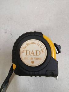 lot 33484 image: One Measures Up Gifts for Dad, Dad Gifts from Son Daughter, Fathers Day Birthday Christmas Gifts for Dad, Tool Gifts Woodworker Carpenter Gifts, No One Measures Up to You, Engraved Tape Measure 25 FT