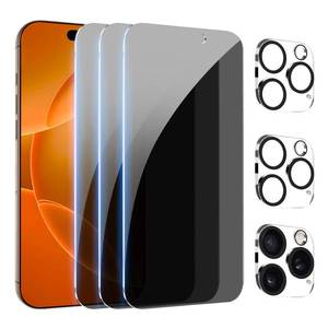 lot 34056 image: PEHAEL 33Pack for iPhone 16 Pro Max Privacy Screen Protector with Camera Lens Protector Full Coverage Anti-Spy Tempered Glass Film 9H Hardness Easy Installation Bubble Free 6.9 inch