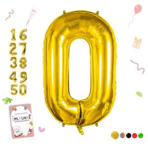 lot 34069 image: Smlpuame 40 inch Number Balloon 0-9 Gold Large Number 0 Balloons,Digital Balloons for Birthday Party Celebration Decorations Supplies, Helium Foil Number Balloons for Wedding Anniversary