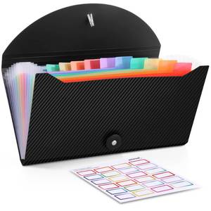 lot 34073 image: Nicecho Receipt Coupon Organizer, 13 Pockets Small Accordion File Organizer with Labels for Receipt Cards, Bill Business, Coupons Storage, 10.2X 5.1 Inches