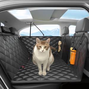 lot 36593 image: lufebut Dog Car Seat Cover for Back Seat, Hard Bottom Back Seat Extender for Dogs - Supports 400lbs, Waterproof, Scratch Resistant, Anti Slip Portable Dog Hammock