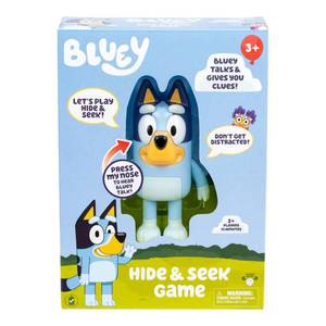 lot 44573 image: Bluey Hide & Seek Game, Hide The Figure and Press her Nose to Start The Built-in Timer, Talks and Giggles to Help Kids find her, When Found, Kids can Dance to Theme Song