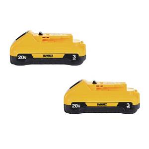 lot 33176 image: DEWALT 20V MAX 3 Ah Lithium Ion Battery 2-Pack (DCB230-2) - Retail $132