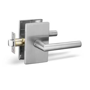 lot 33187 image: Berlin Modisch Passage Lever Door Handle Designer Series Non-Locking Lever Set for Hallway or Closet Doors Reversible for Right & Left Sided Doors Heavy Duty - Satin Nickel Finish