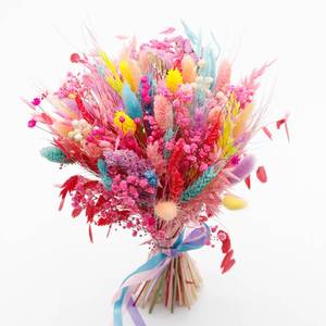 lot 33191 image: 119PCS Pink Pampas Grass, Dried Flowers Bouquet - Preserved Pink Flowers, Colorful Decor - Fall Flower Bouquet for Home Decor, Flower Decor, Wedding Decor, Flower for Vase - Retail $21