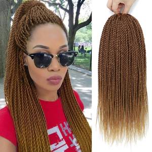 lot 33205 image: NAYOO Senegalese Twist Crochet Hair - 8 Packs 14 Inch Small Crochet Hair, 30 StrandsPack Crochet Braids Hair For Black Women, Crochet Twist Hair Braiding Hot Water Setting(14 Inch, 3027) - Retail $30