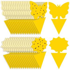 lot 33207 image: Fruit Fly Traps Fungus Gnat Traps Yellow Sticky Bug Traps 36 Pack No Harm and Odorless for Indoor Outdoor Use Protect The Plant