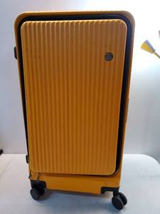 lot 33248 image: 2 pieces 2029 Aluminum Frame Carry On and Checked Luggage Set with Side Opening, Lightweight Hardshell ABSPC Trunk Suitcase with TSA Lock, 360° Universal Wheels & Adjustable Handle, Orange - Retail $250