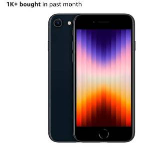 lot 33258 image: Apple iPhone SE 3rd Gen, 128GB, Midnight - Unlocked (Renewed)