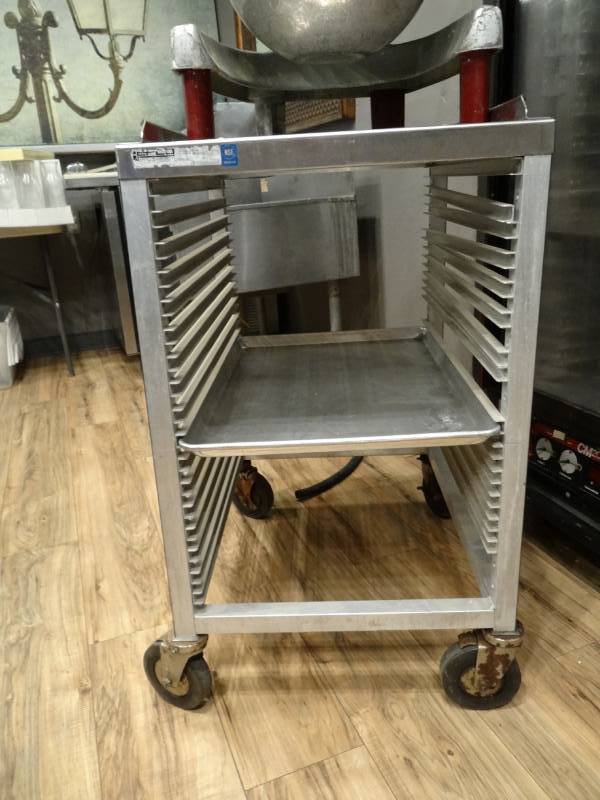 lot 7383 image: Stainless Rack On Casters