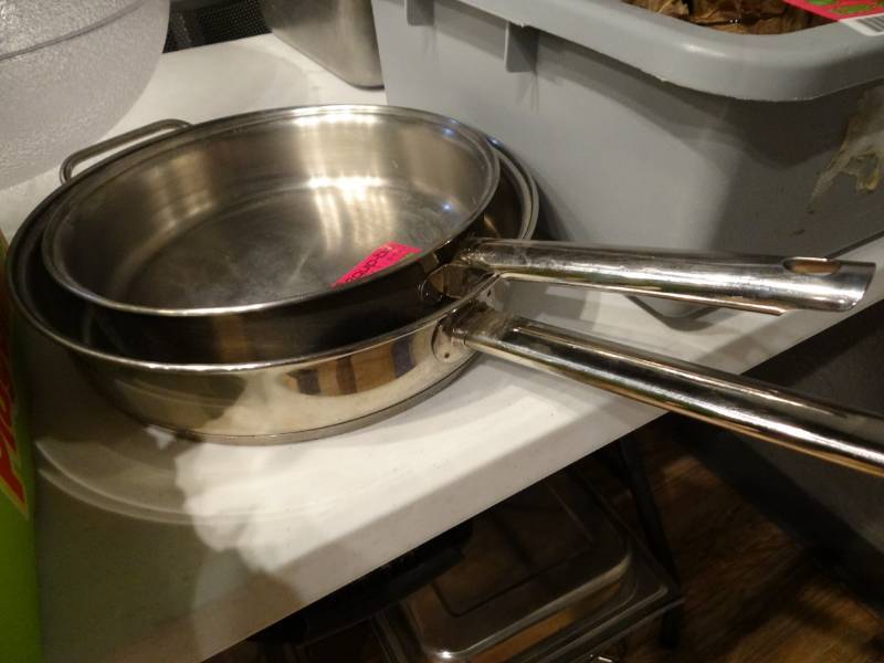 lot 7417 image: Tramontina 10 and 12 Stainless Pans