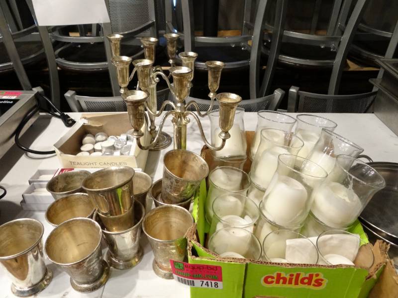 lot 7418 image: Large Lot of Candles and Holders