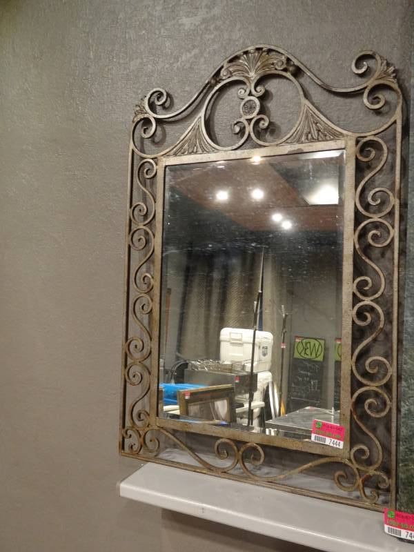 lot 7444 image: Mirror with Decorative Frame
