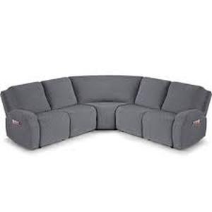 lot 27827 image: Harriet 5-Pieces Recliner Corner Sectional Sofa Slipcovers - Oversize
