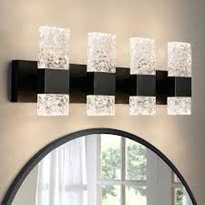 lot 27835 image: Lucien Dimmable Crystal Bathroom Vanity Light -Retail- $165.99