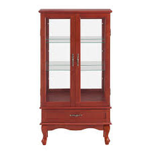 lot 27838 image: Elegant and Sophisticated Curio Cabinet with Adjustable Glass Shelves -Retail- $300.00