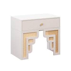 lot 27872 image: Suzie Rattan Nightstand - Cream