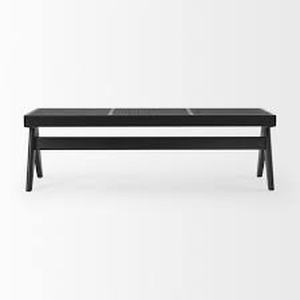 lot 27852 image: Farmhouse Bench Entryway Bench with Footrest