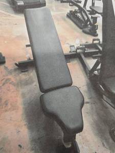 lot 6213 image: Hammer Strength Commercial Weight Bench with Adjustable Components
