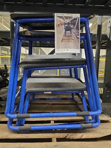 lot 6215 image: Professional Blue Steel Jump Boxes - Set of 4