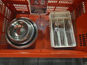 lot 8292 image: Commercial Kitchen Utensil Set with Storage Crates
