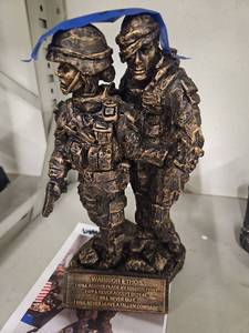 lot 8933 image: Military Warrior Ethos Bronze Sculpture
