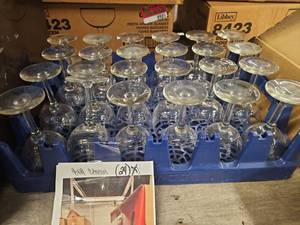 lot 8989 image: Libbey Fiesta Grande Margarita Glasses Set