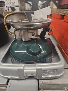 lot 8999 image: Coleman Propane Camp Stove with Safety Stand