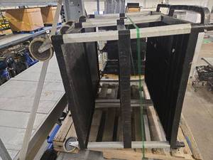 lot 18369 image: Industrial Rolling Cart with Double Compartments
