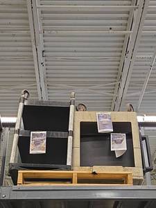 lot 18370 image: Industrial Rolling Cart with Multiple Shelves