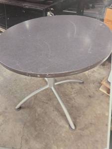 lot 18405 image: Modern Round Table Base with Steel Frame