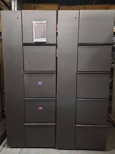 lot 20210 image: (2) Filing Cabinet with Side Coat Storage