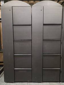 lot 20212 image: (2) Filing Cabinet with Side Coat Storage