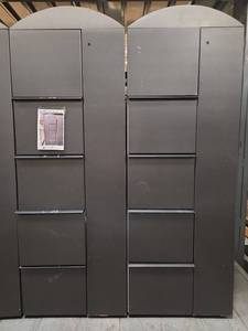 lot 20214 image: (2) Filing Cabinet with Side Coat Storage