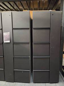 lot 20217 image: (2) Filing Cabinet with Side Coat Storage