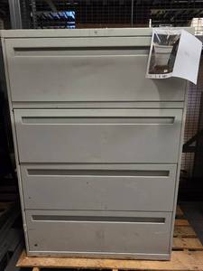 lot 20223 image: 4-Drawer Metal Lateral File Cabinet