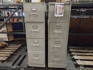 lot 20230 image: (2) Hon 4-Drawer Legal File Cabinet