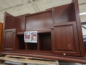 lot 20238 image: Desk with Overhead Storage