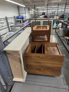 lot 20241 image: (3) Side Tables and (1) Book Shelf
