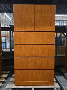 lot 20290 image: Teak Wall Unit Filing System