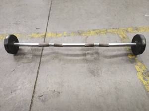 lot 6254 image: Iron Grip Olympic Barbell with Weights