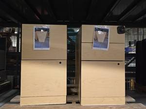 lot 20305 image: (2) Maple Under The Desk File Cabinets