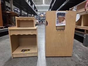 lot 20336 image: Childcraft Refrigerator and Kaplan Play Kitchen Shelf