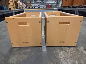 lot 20339 image: (2) Kaplan Magazine Storage Box