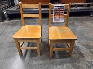 lot 20356 image: (2) Wooden Childrens School Chair