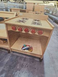 lot 20375 image: Kaplan Wooden Play Kitchen Stove Unit