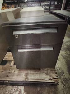 lot 20382 image: Industrial Double-Slot Metal Filing Cabinet