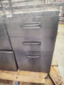 lot 20386 image: Industrial Metal Filing Cabinet Set